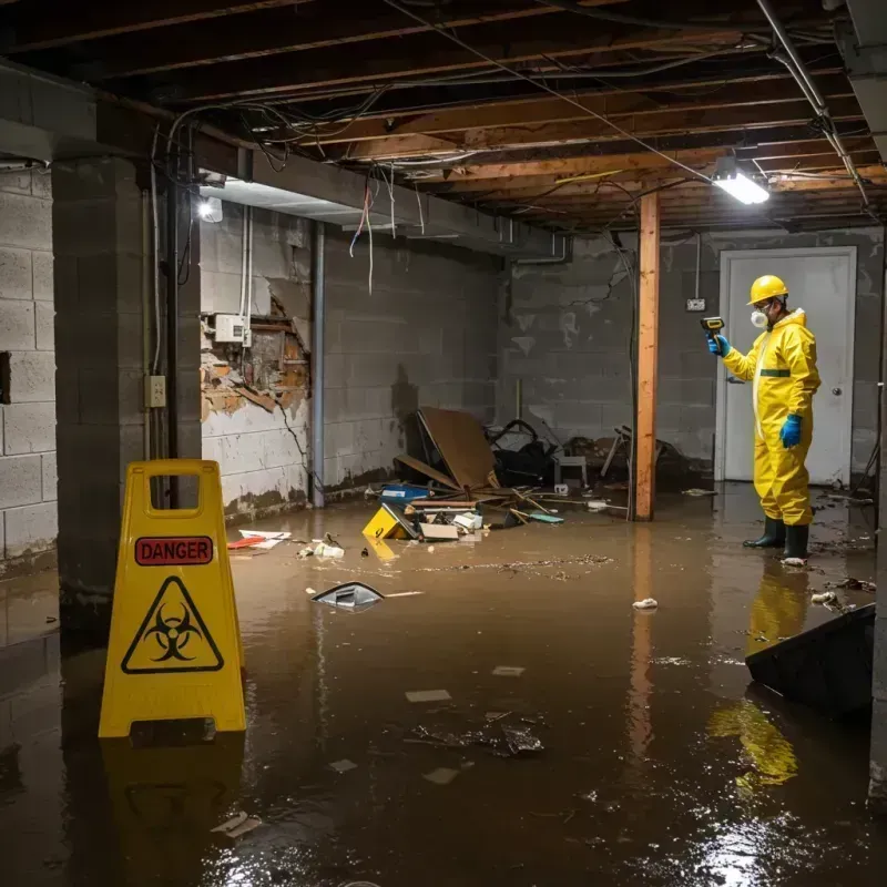 Flooded Basement Electrical Hazard in Highmore, SD Property